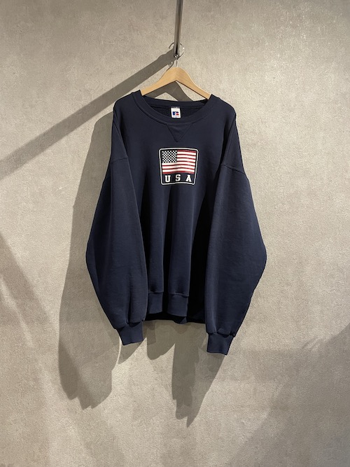「used」90’s Mexico製 RUSSELL ATHLETIC Sweat USA（XXL）